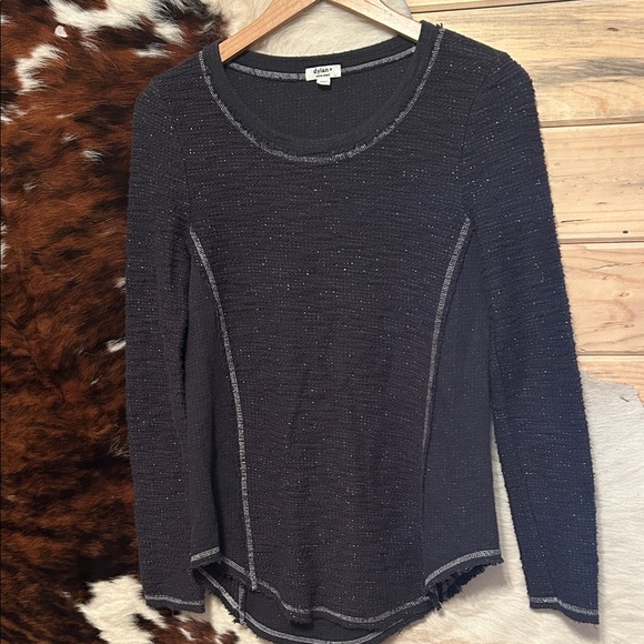 Dylan Black Sparkle Long Sleeve Pullover Size XS - Picture 1 of 7